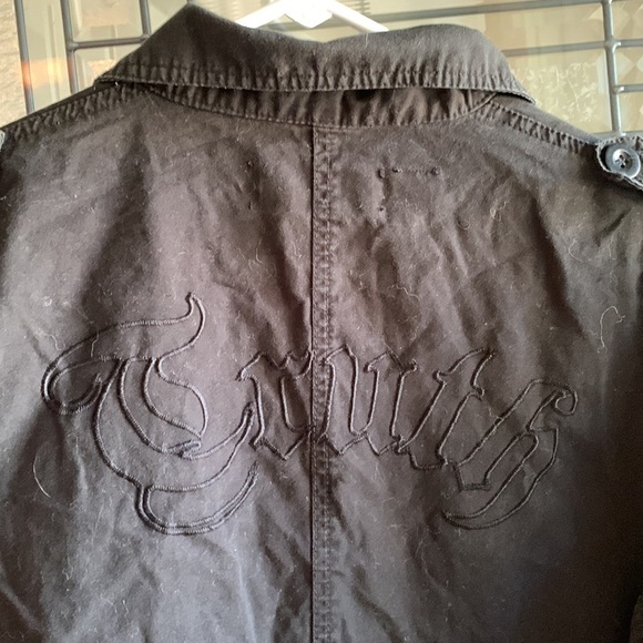 🌟🌟🌟 Truth Soul Armor black 100% cotton jacket with front pockets size large - Picture 6 of 8